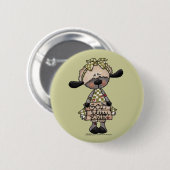 Primitives Lamm-Gott-Bless-Ewe Button (Vorne & Hinten)