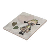 Primitives Lamm-Gott-Bless-Ewe Fliese (Seite)