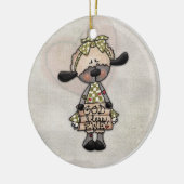 Primitives Lamm-Gott-Bless-Ewe Keramik Ornament (Links)