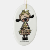 Primitives Lamm-Gott-Bless-Ewe Keramikornament (Rechts)