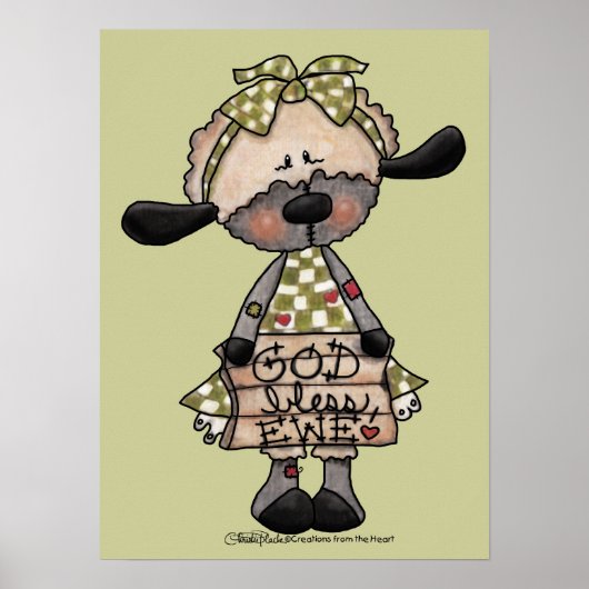 Primitives Lamm-Gott-Bless-Ewe Poster (Vorne)