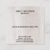 Primitives Land Rustikale rote Farm Weihnachtswage Quadratische Visitenkarte (Rückseite)