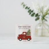 Primitives Land Rustikale rote Farm Weihnachtswage Quadratische Visitenkarte (Stehend Vorderseite)