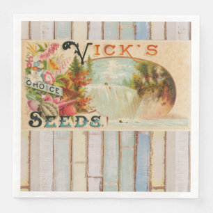 Primitives Land Shabby Viktorianischer Bio Bauer Serviette