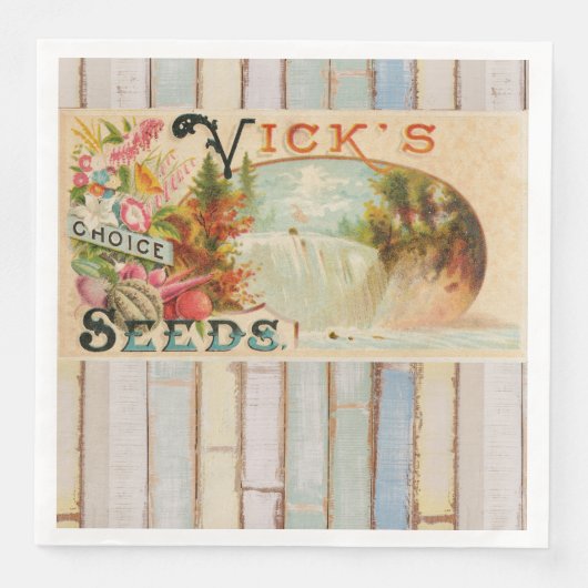 Primitives Land Shabby Viktorianischer Bio Bauer Serviette (Vorderseite)