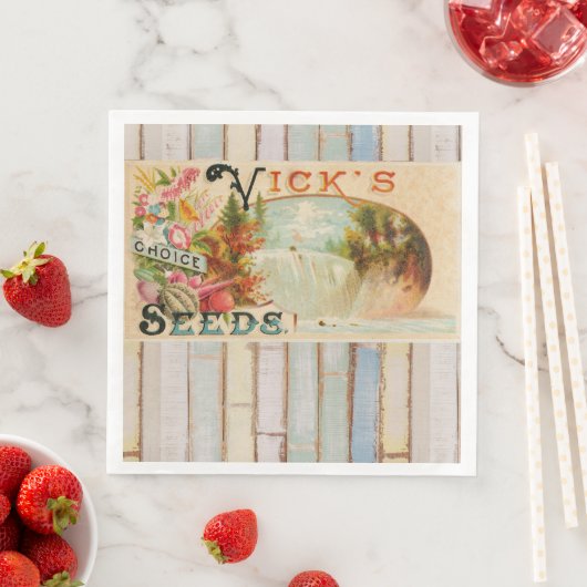 Primitives Land Shabby Viktorianischer Bio Bauer Serviette (Beispiel)