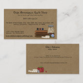 Primitives Nähen nach Maß rustikal Visitenkarte (Vorne/Hinten)