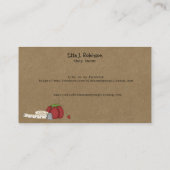 Primitives Nähen nach Maß rustikal Visitenkarte (Rückseite)