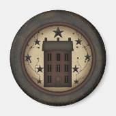 Primitives Red Saltbox House Magnet (Vorne)