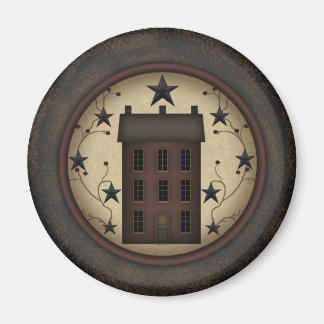 Primitives Red Saltbox House Magnet