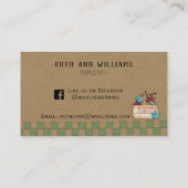 PRIMITIVES SALTBOX-HAUS AUF DER KRAFT-GESCHÄFTSKAR VISITENKARTE (Rückseite)