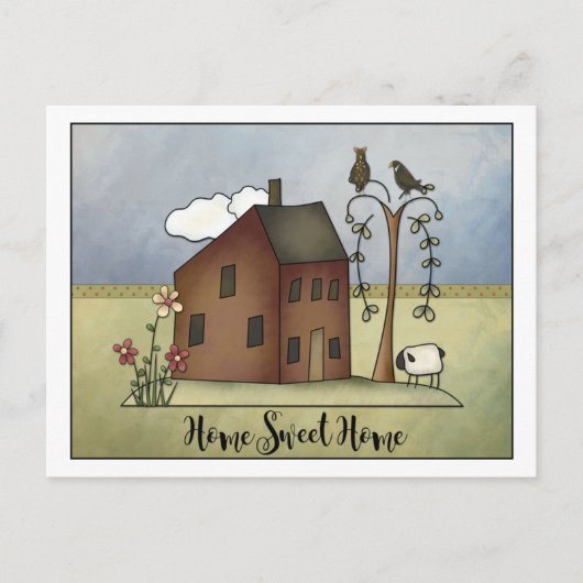 Primitives Salz Box Zuhause Housewärming Party | Einladungspostkarte (Vorderseite)