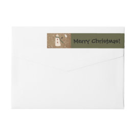 Primitives Snowman Wraparound-Adresslabel