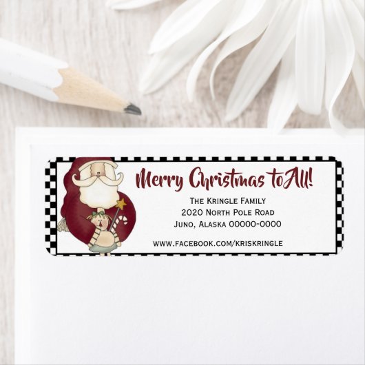 Primitives Wave Santa Claus Rücksendesiegel (Insitu)