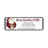 Primitives Wave Santa Claus Rücksendesiegel (Vorne)