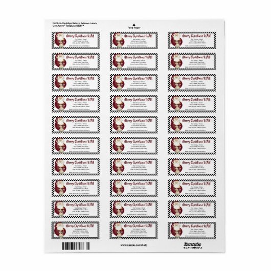 Primitives Wave Santa Claus Rücksendesiegel (Vorne)