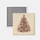 Primitives Weihnachtsbaummagnet Magnet (Vorderseite/Rückseite)