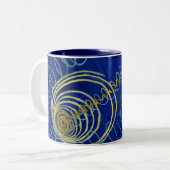 Primordial Chaos von Hilma af Klint Zweifarbige Tasse (Vorderseite Links)