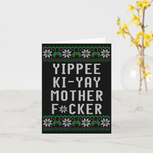 Primotees Uni-adults Black Christmas - Small - Lon Karte (Gelbe Blume)