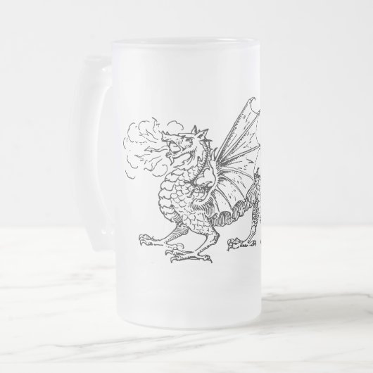 Primping Drache Mattglas Bierglas (Vorderseite Links)