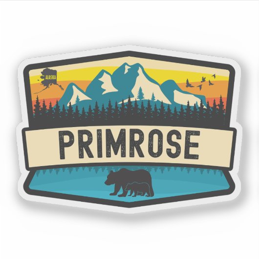 Primrose, Alaska Aufkleber (Vorderseite)