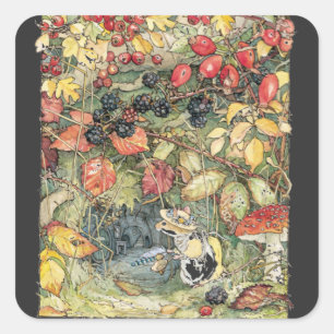 Primrose am Eingang der Tunnels Spiral Quadratischer Aufkleber