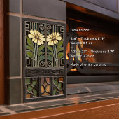 Primrose Art Deco florale Wand Dekoration Jugendst Fliese