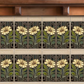 Primrose Art Deco florale Wand Dekoration Jugendst Fliese
