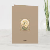 Primrose Birthday Flowers February Art Nouveau Sty Karte (Rückseite)