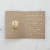 Primrose Birthday Flowers February Art Nouveau Sty Karte (Innenseite)