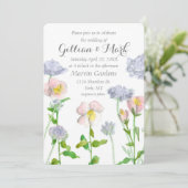 Primrose Blume Custom Personalisiert Wedding Einladung (Stehend Vorderseite)