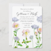 Primrose Blume Custom Personalisiert Wedding Einladung (Vorderseite)