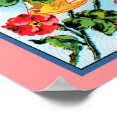 Primrose Blume Vintag Crat Label Art Poster (Ecke)