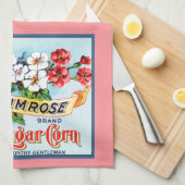 Primrose Blume Vintag Kratze Kunst, Handtuch (Viertel Falte)