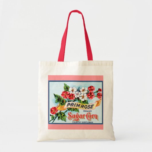 Primrose Blume Vintage Kunst Tragetasche (Vorne)