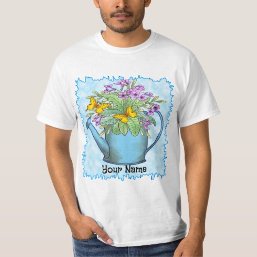 Primrose Blume Wassercan T-Shirt (Vorderseite)
