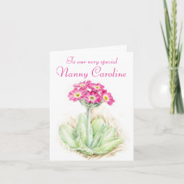 Primrose Blumenrosa Geburtstagskarte Karte
