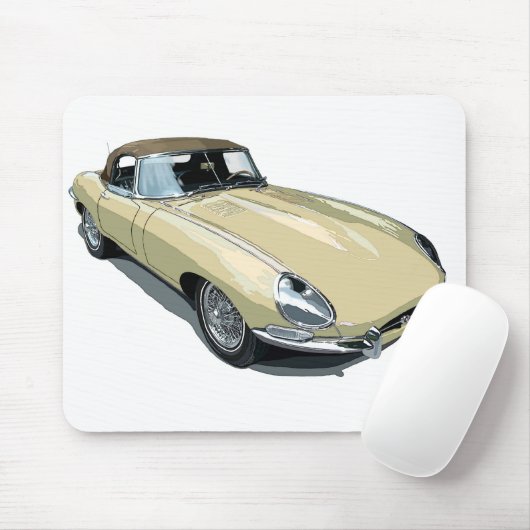 Primrose E Type Roadster Mousepad (Mit Mouse)