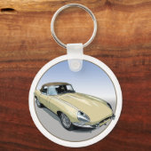 Primrose E Type Roadster Schlüsselanhänger (Vorderseite)