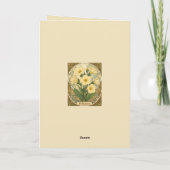 Primrose February Birthday Flowers Art Nouveau Sty Karte (Rückseite)
