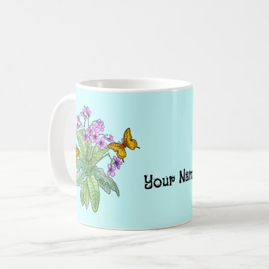 Primrose Flowers Kaffeetasse (Vorderseite Links)