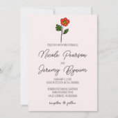 Primrose Minimalistisch Wedding Einladung (Vorderseite)