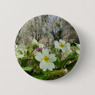Primrose (Primula vulgaris) Abzeichen Button