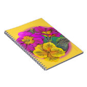 Primrose rosa gelbes Kunstheft Notizblock (Rechte Seite)