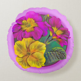Primrose Rosa Gelbgrün Kissen