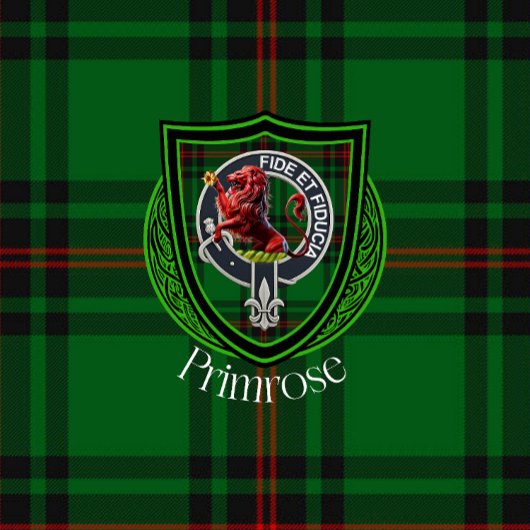 Primrose Scottish Clan Tartan Crest Fleecedecke