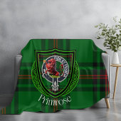 Primrose Scottish Clan Tartan Crest Fleecedecke