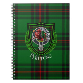 Primrose Scottish Clan Tartan & Crest Notizblock