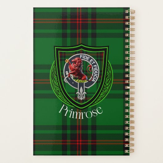 Primrose Scottish Clan Tartan & Crest Planer (Rückseite)