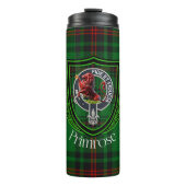 Primrose Scottish Clan Tartan & Crest Thermosbecher (Vorderseite)